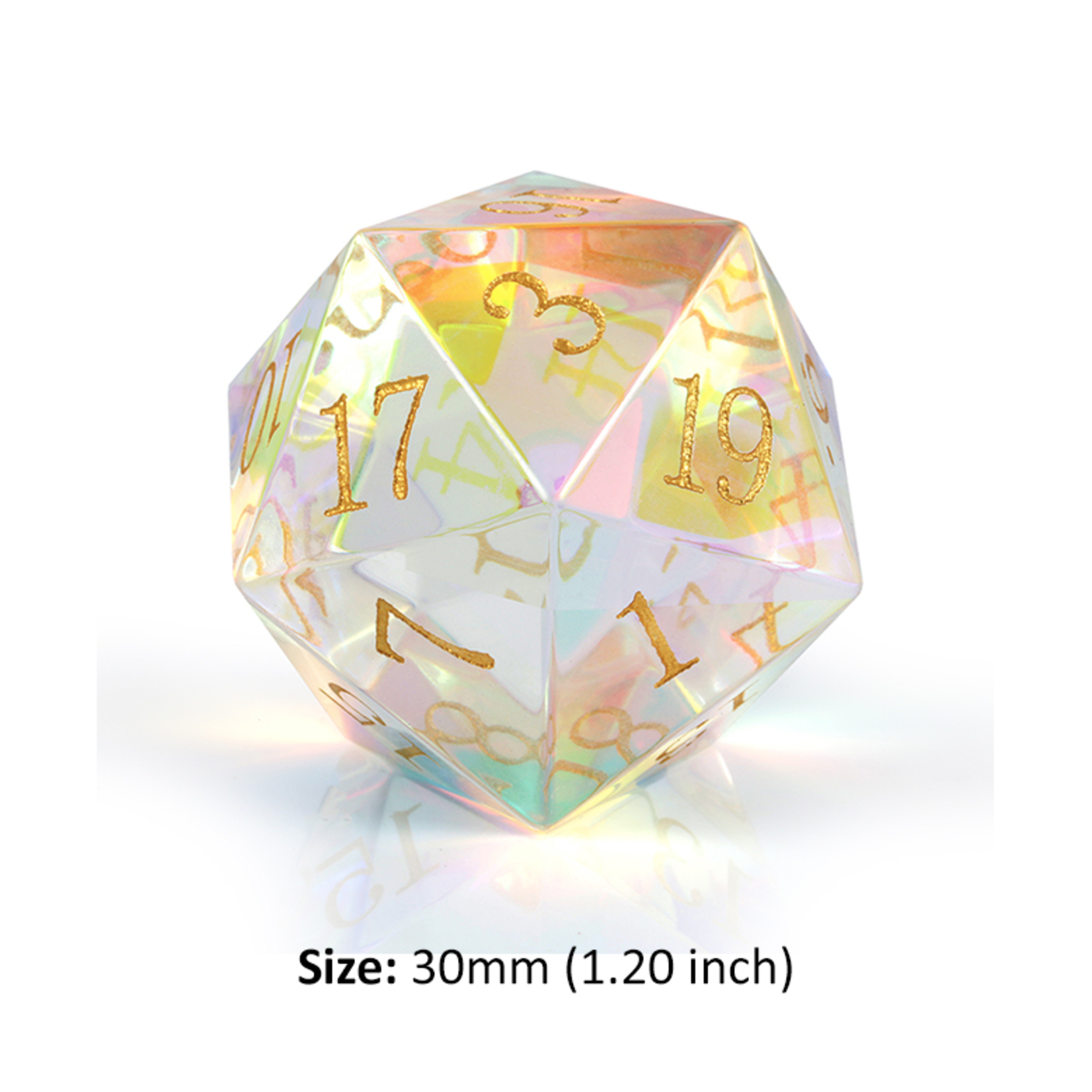 GTH Jumbo D20 - Rainbow K9 Glass