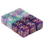 GTH Positive/Negative Dice Counters (12pcs) - Cyan/Purple