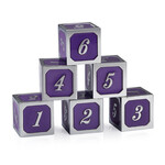 GTH Metal & Enamel D6 Set (12pcs) - Ultraviolet & Silver
