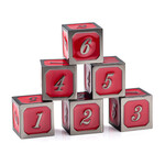 GTH Metal & Enamel D6 Set (12pcs) - Rose & Gunmetal