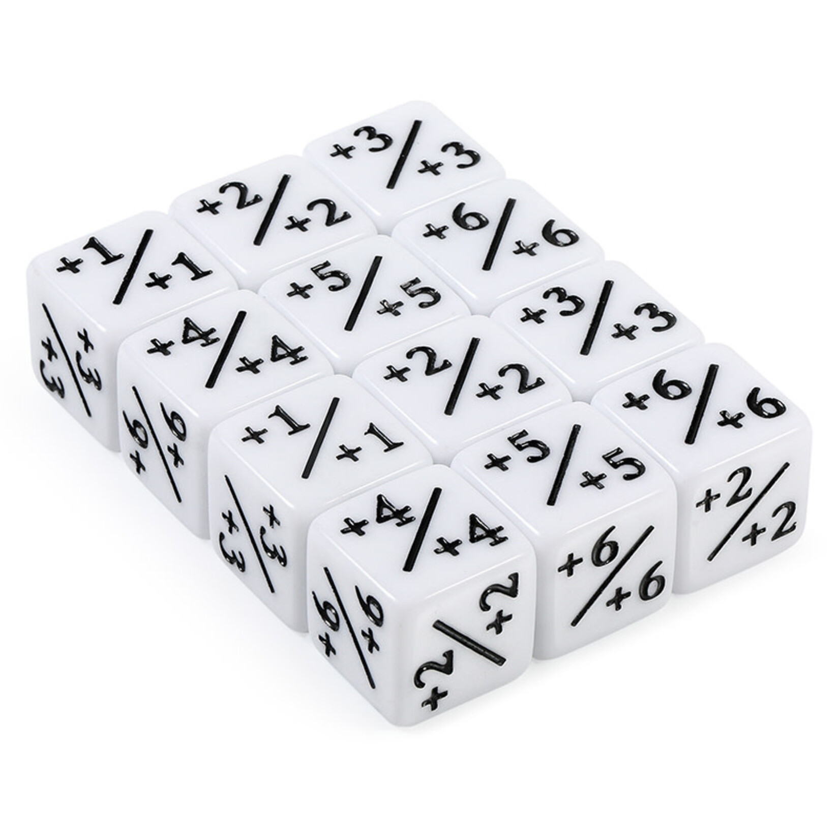 GTH Positive Dice Counters (12pcs) - White