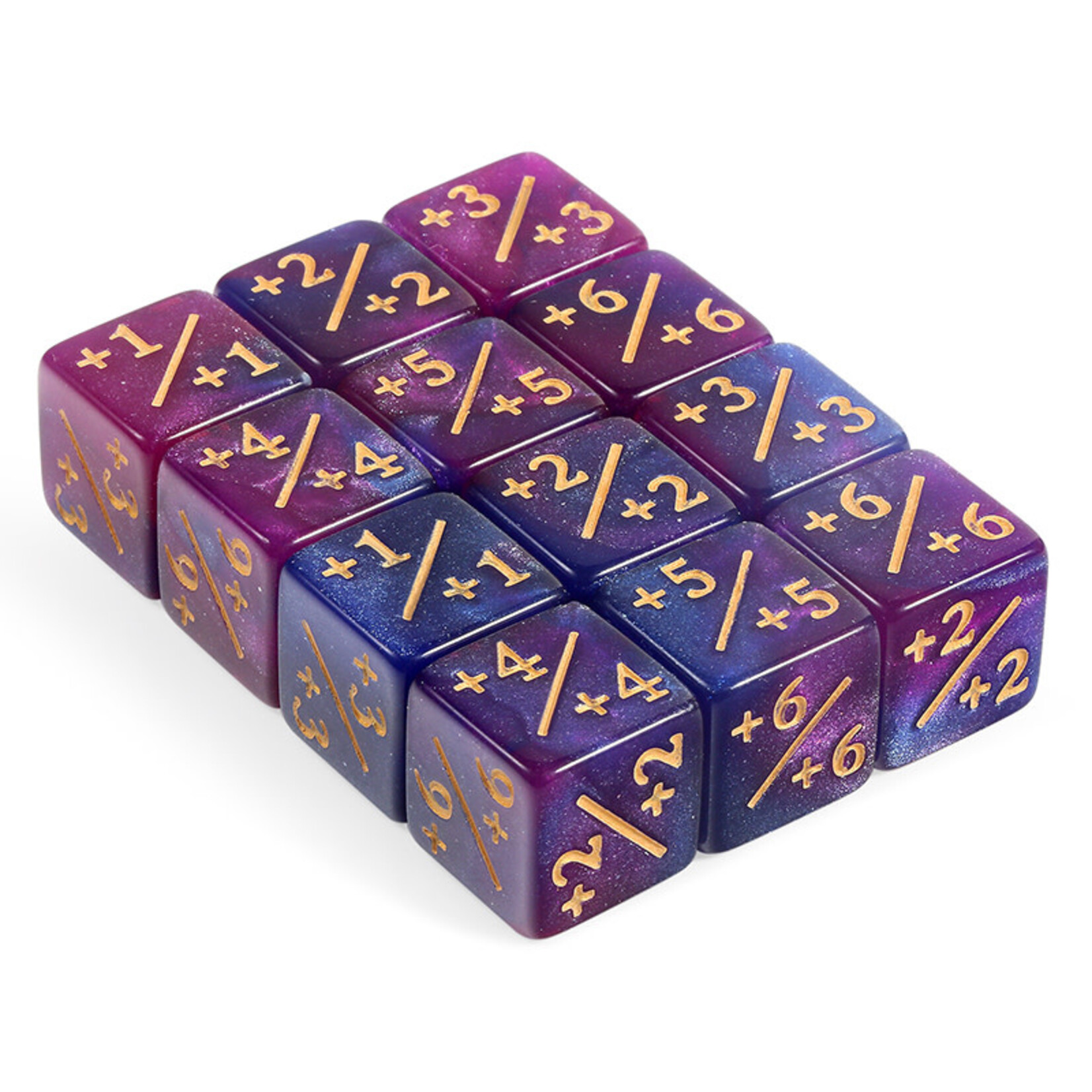 GTH Positive Dice Counters (12pcs) - Purple