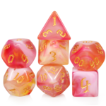 GTH Acrylic Dice Set 7pcs- Flamingo