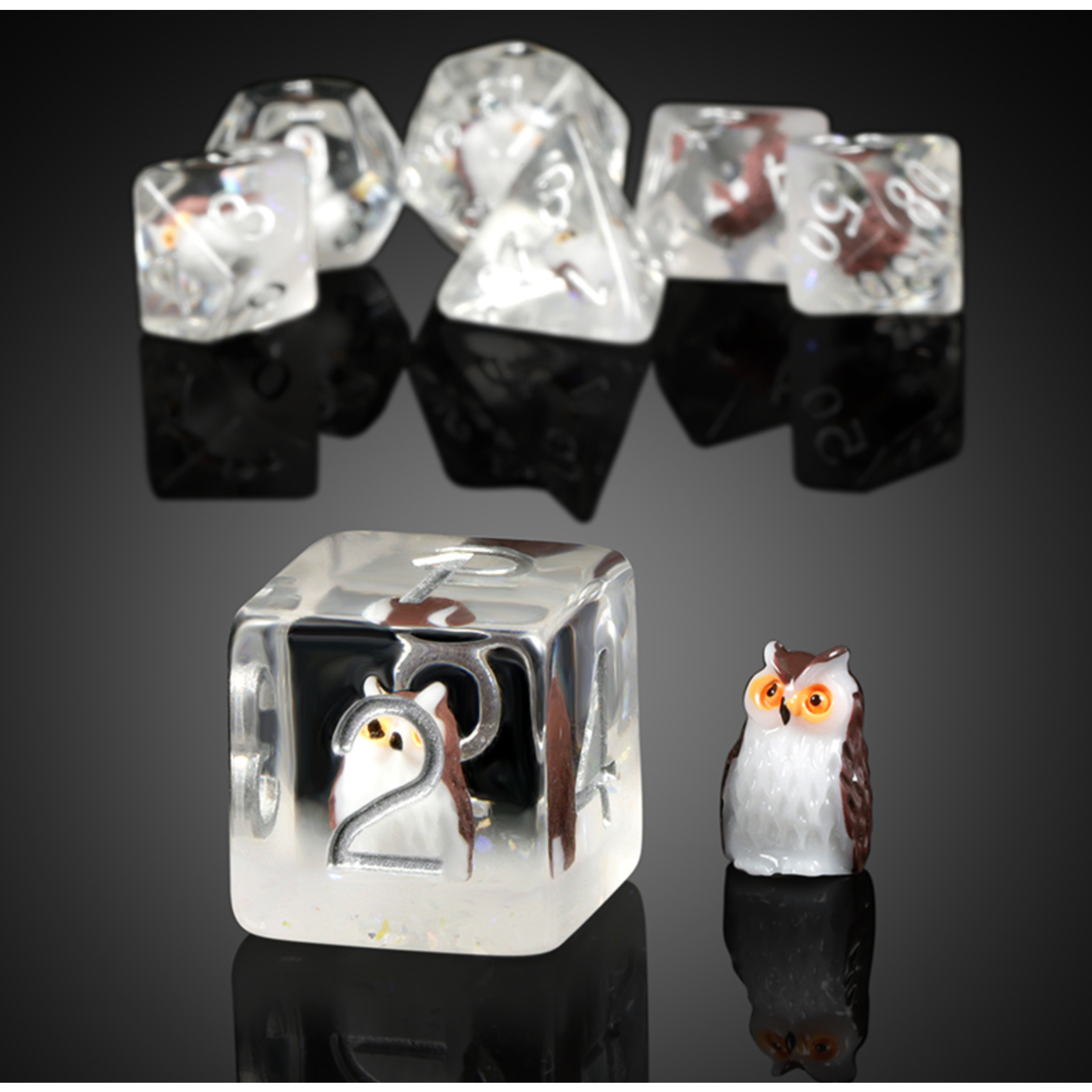 GTH Resin Dice Set (7pcs) - Owl