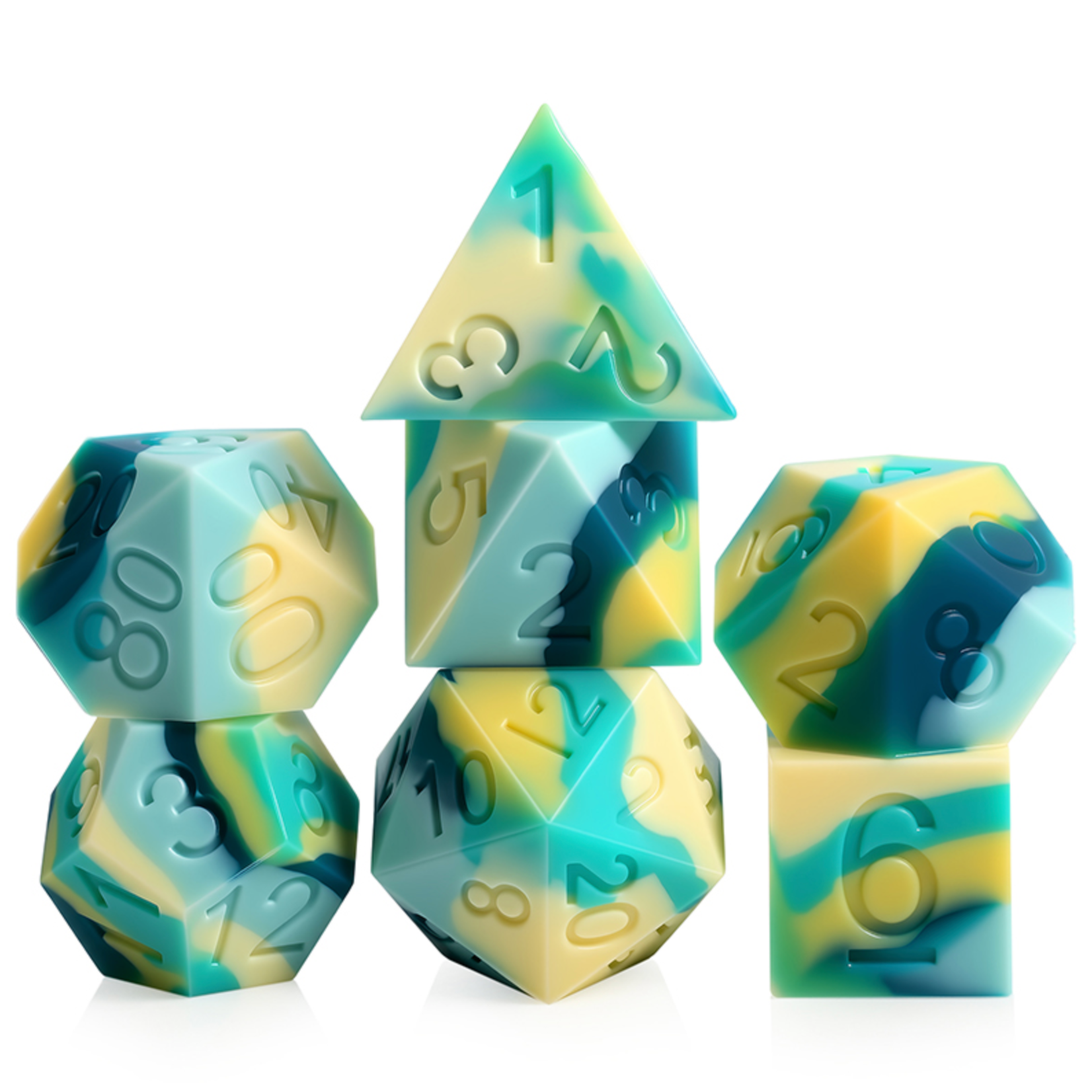 GTH Silicone Dice Set (7pcs) - Canyon