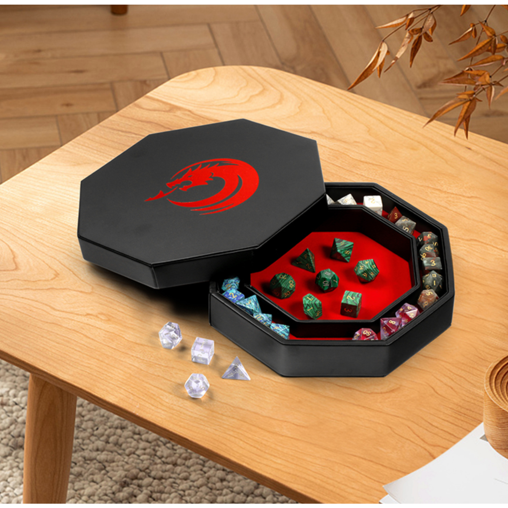 BCW GTH Dice Tray Octagon - Red