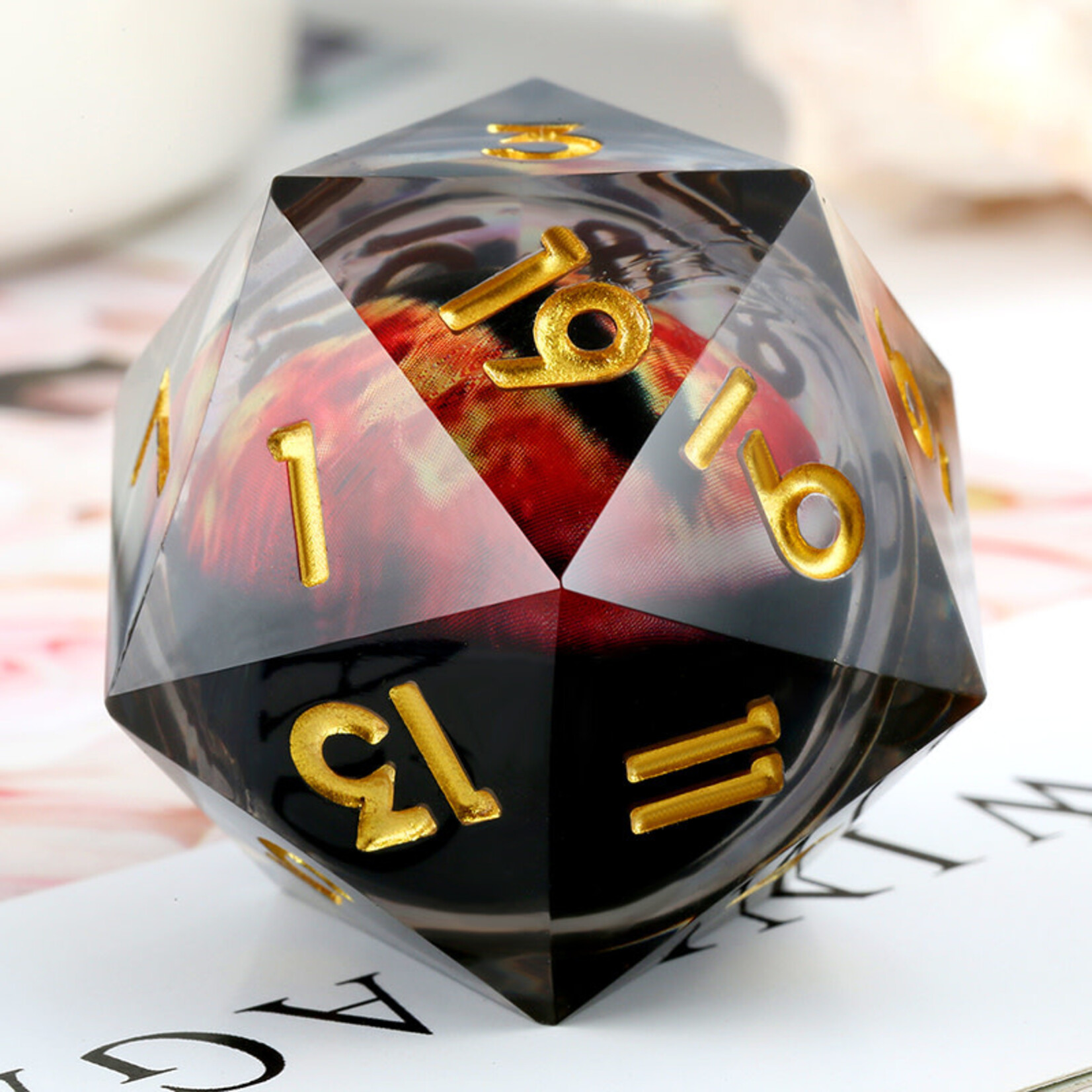 GTH Jumbo D20 - Dragon Eye Red