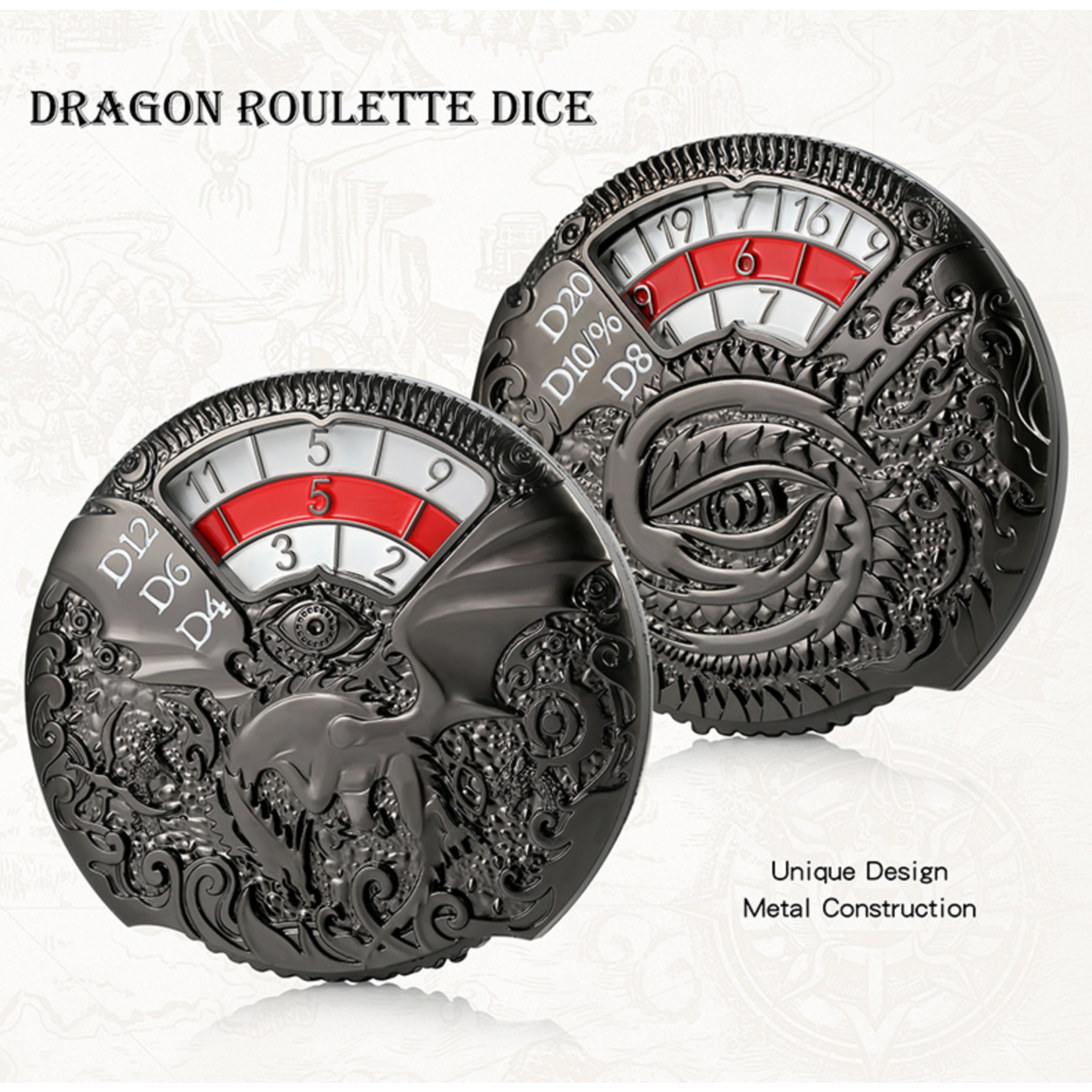 GTH Spinner Dice (D20) Gunmetal