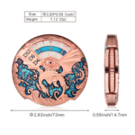 GTH Spinner Dice (D20) Blue/Copper