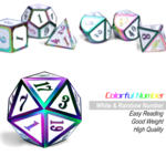GTH Metal & Enamel Dice Set 7ct - White Iridescence