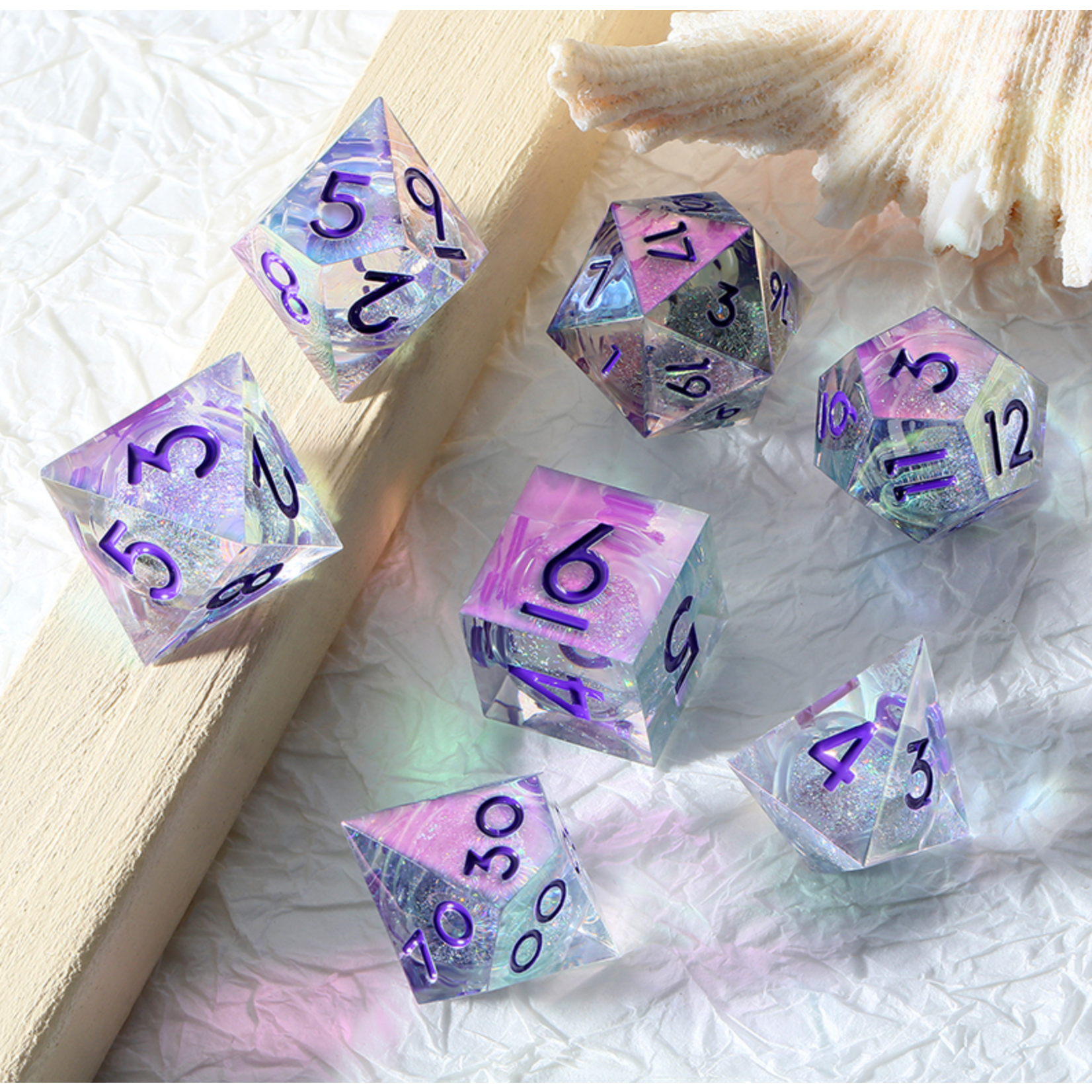 GTH Liquid Core Dice Set (7pc) Chromatic (Optics)