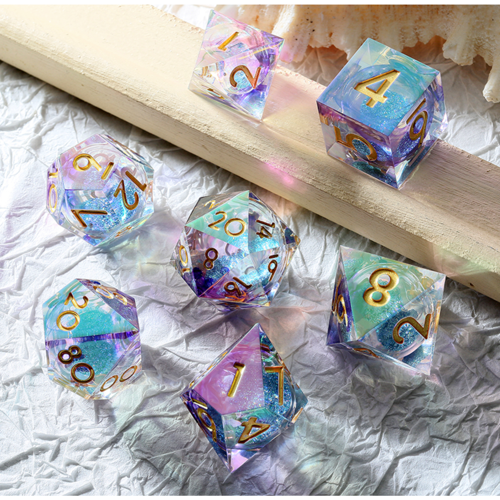 GTH Liquid Core Dice Set (7pc) Chromatic (Astrology)