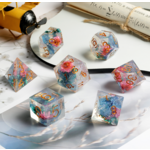 GTH Sharp Edge Dice Set (7pc) Winter Solstice