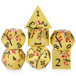 GTH Metal & Enamel Dice Set (7pc) Sakura (Prosperity)