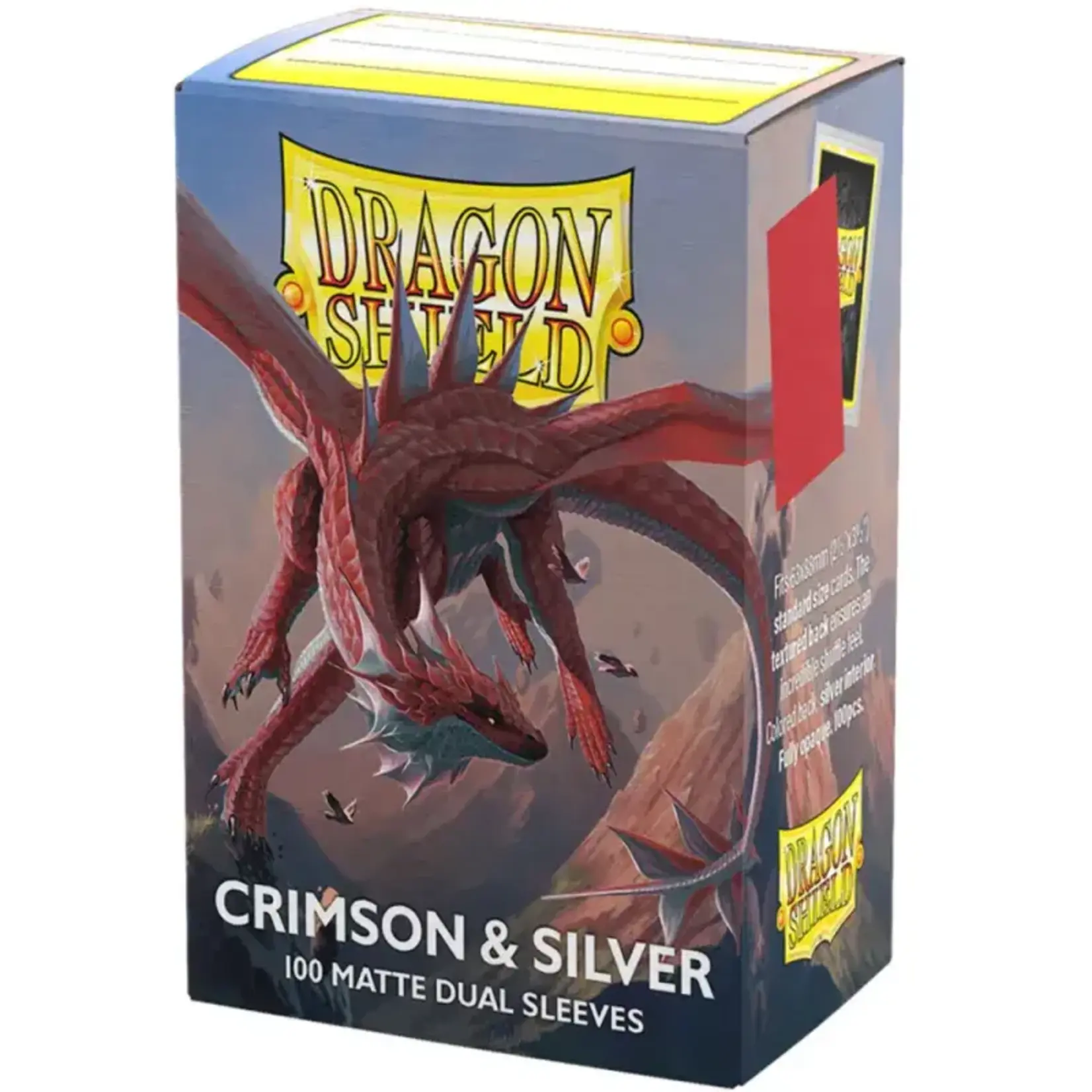 Dragon Shield Dragon Shield Matte Crimson and Silver 100ct