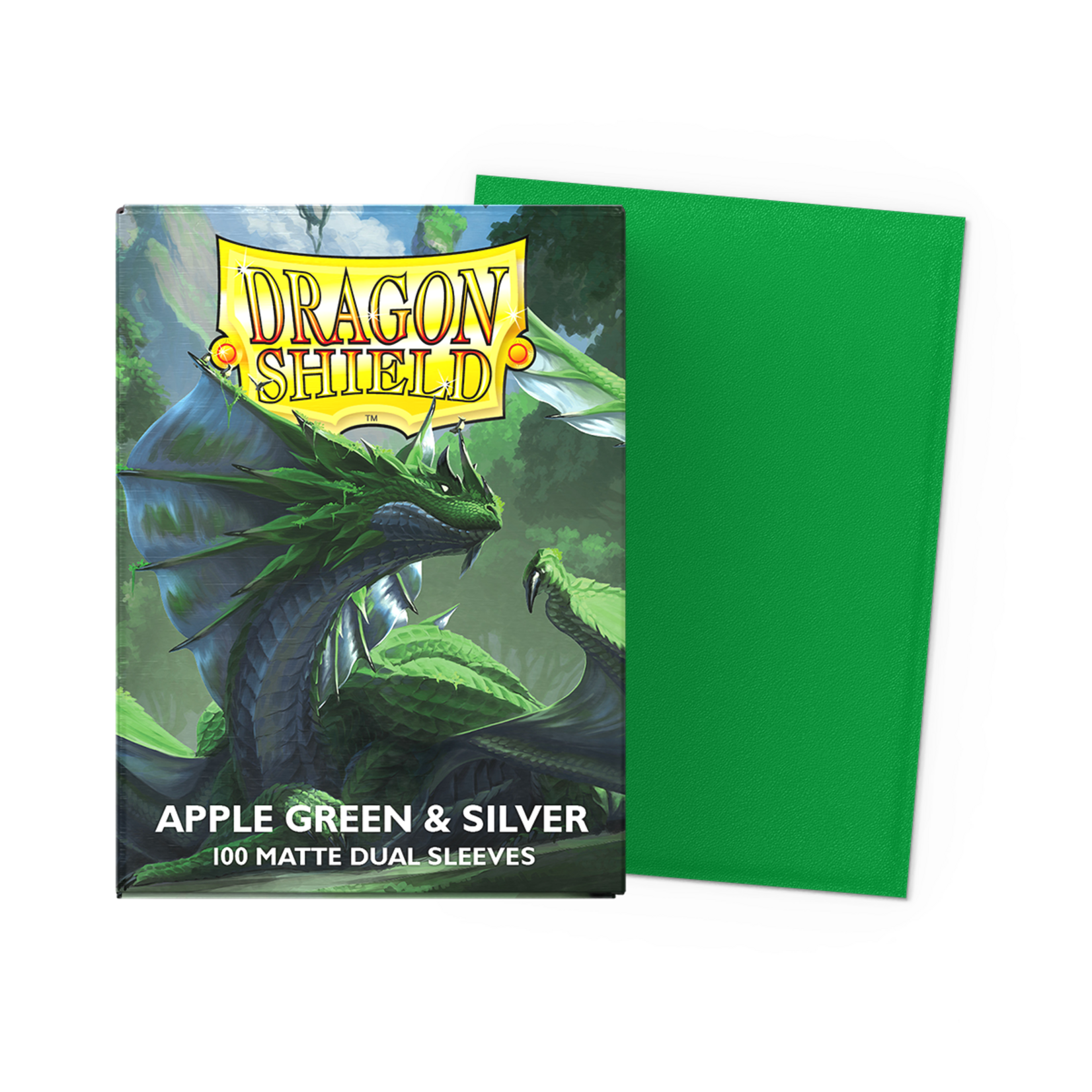 Dragon Shield Dragon Shield Matte Apple Green and Silver 100ct