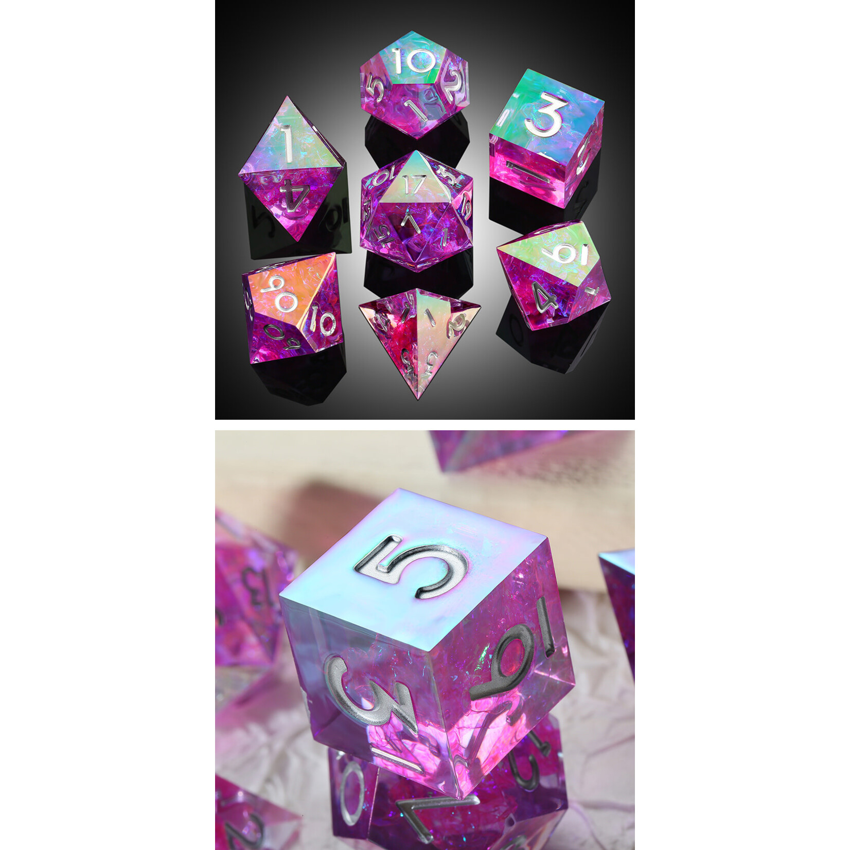 GTH Sharp Edge Dice Set (7pc) Chromatic (Potion)