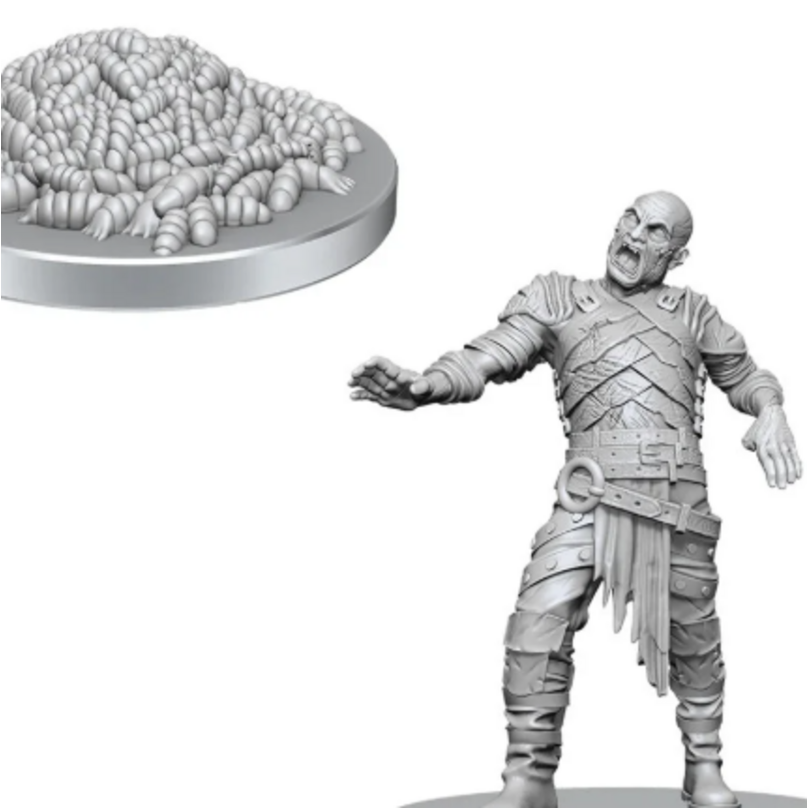 D&D Unpainted Minis - Swarm of Rot Grubs & Victim
