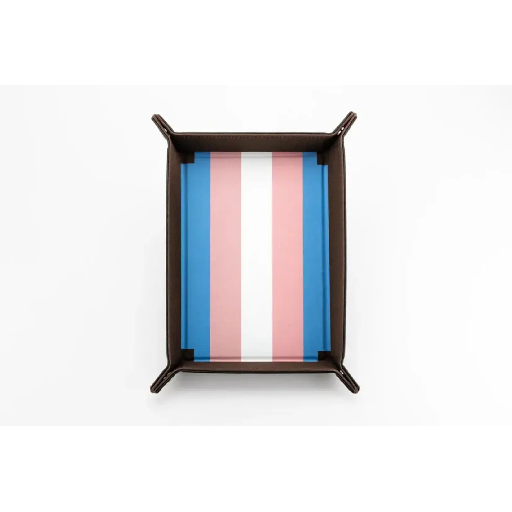 Large Fan Roll Folding Tray Transgender Flag