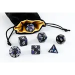 Small Dice Bage Velvet Black With Gold Satin
