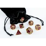 Large Dice Bage Velvet Black With Gold Satin