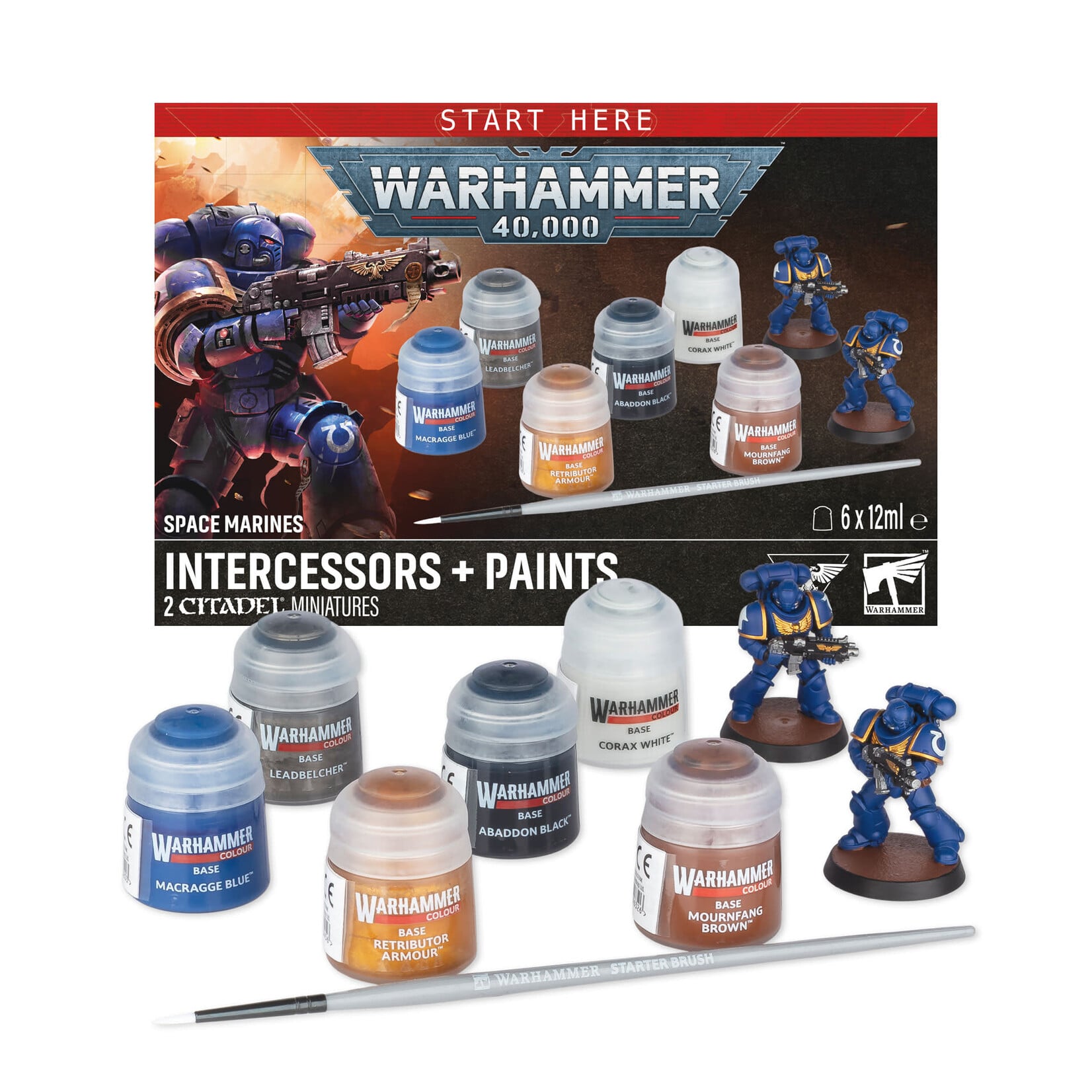 Games Workshop Space Marines Intercessors Plus Paints (40K)