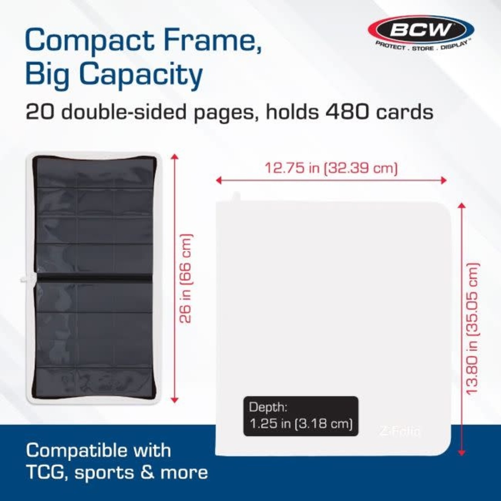 BCW BCW Folio 12-Pocket LX Binder - White