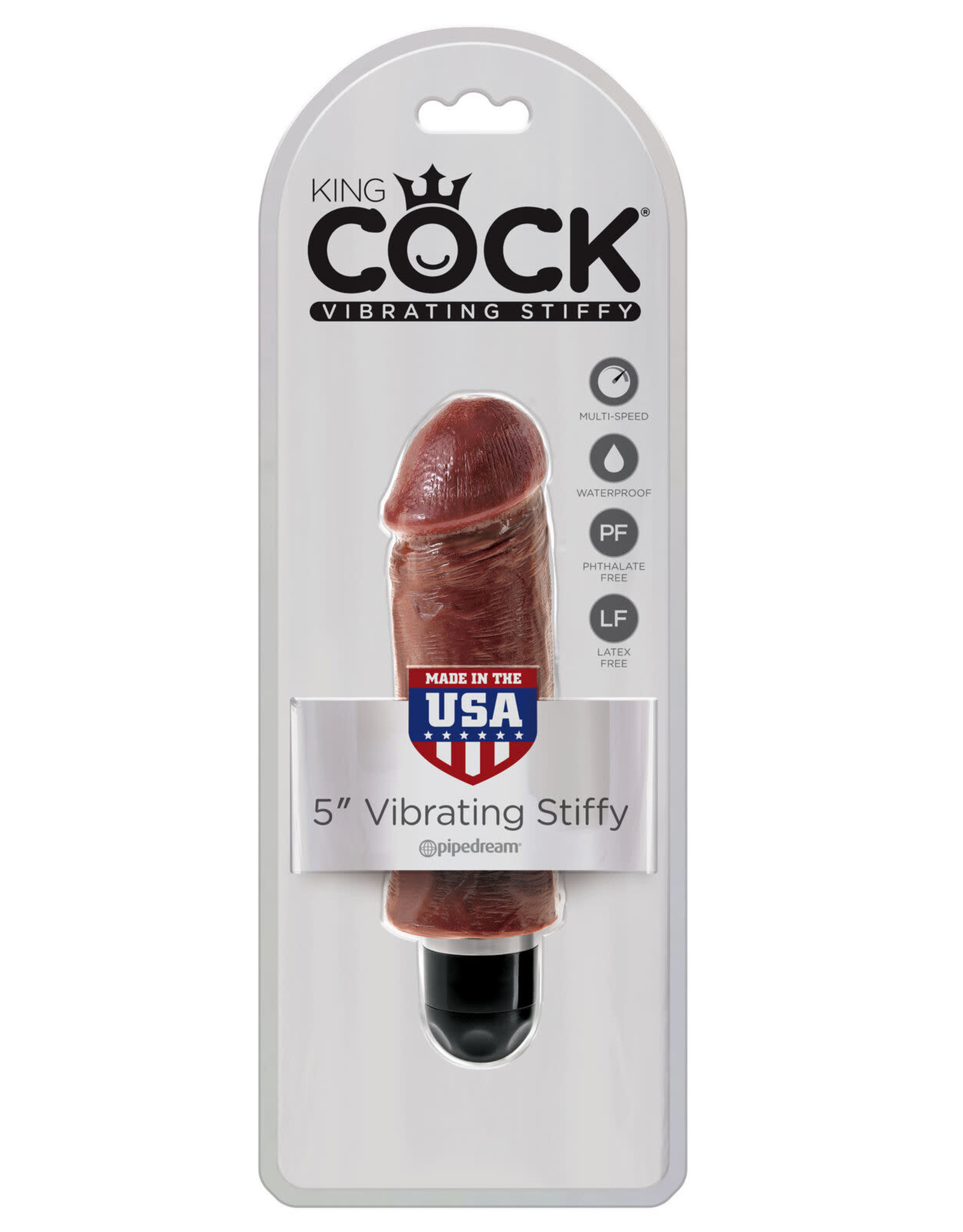 KING COCK 5" STIFFY BROWN