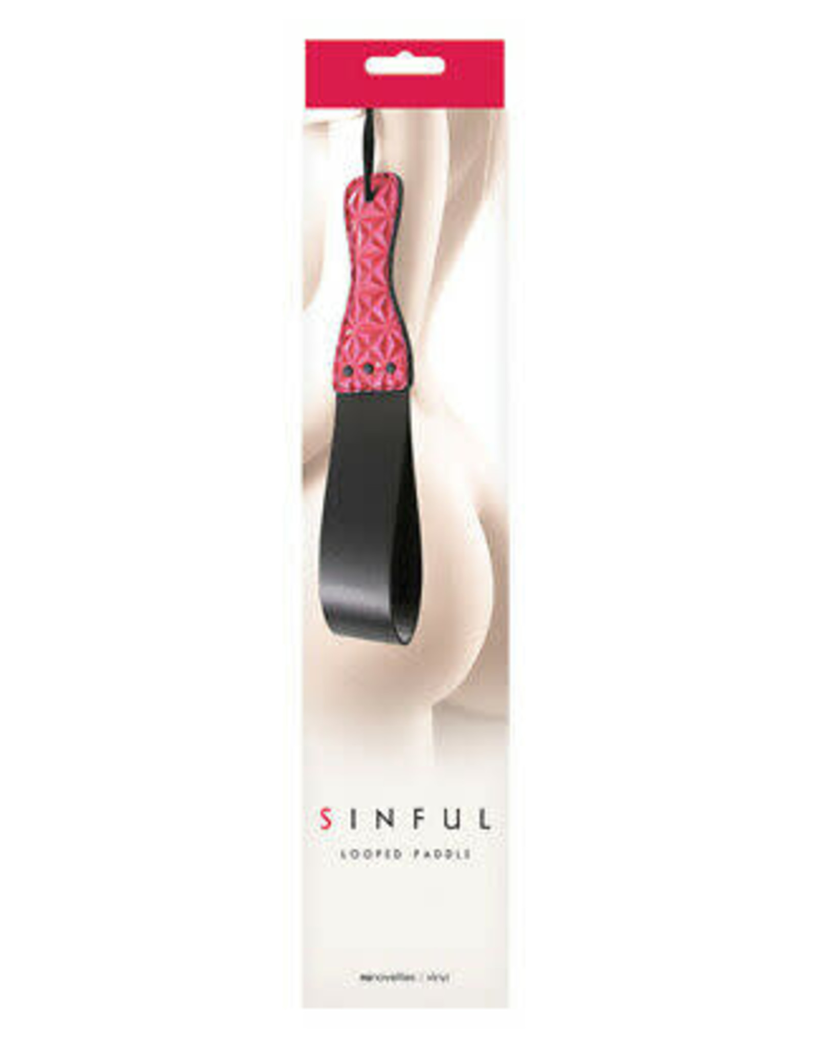 Pipedream Sinful Vinyl Paddle Red & Black