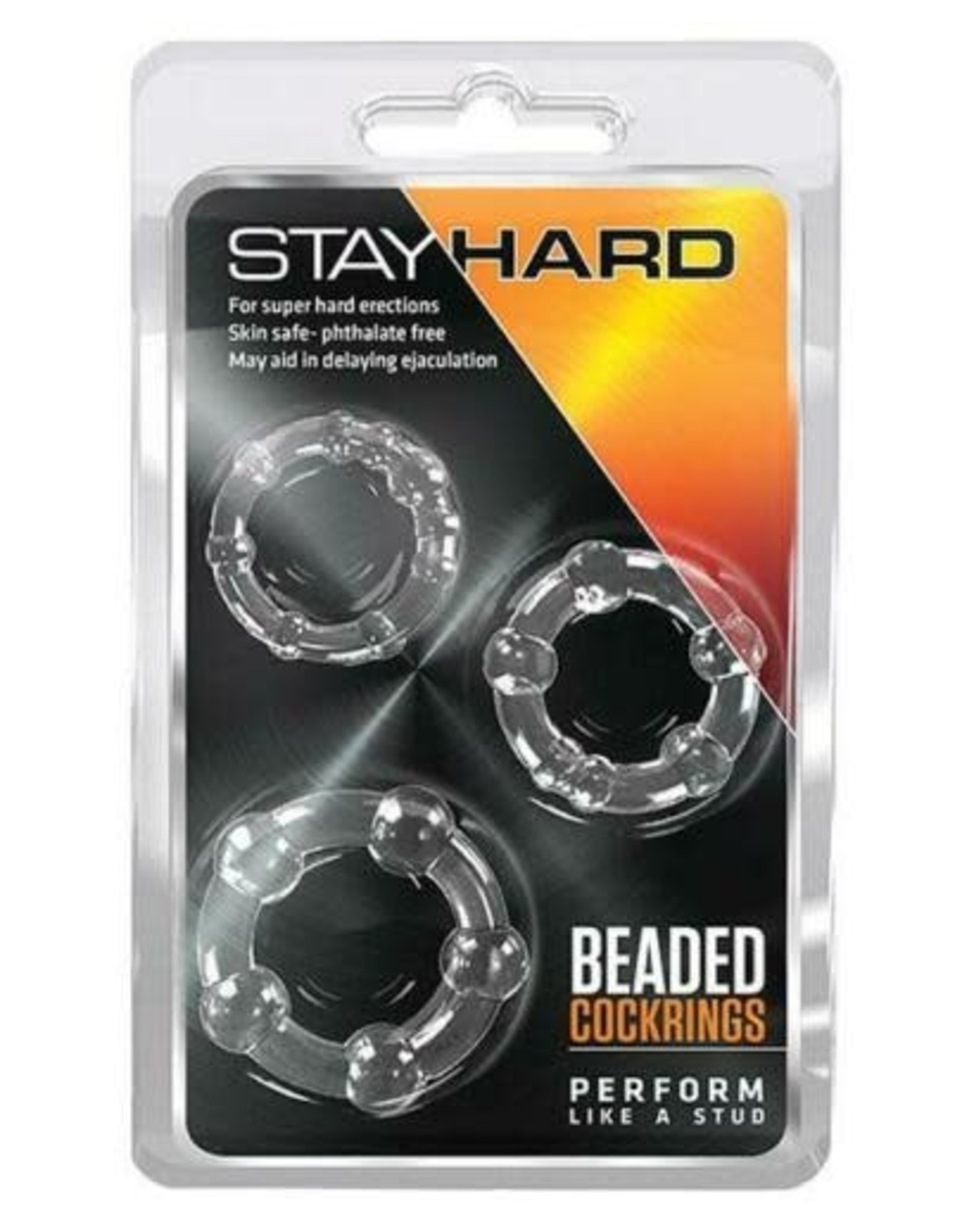 STAYHARD BEADED COCKRINGS CLEAR