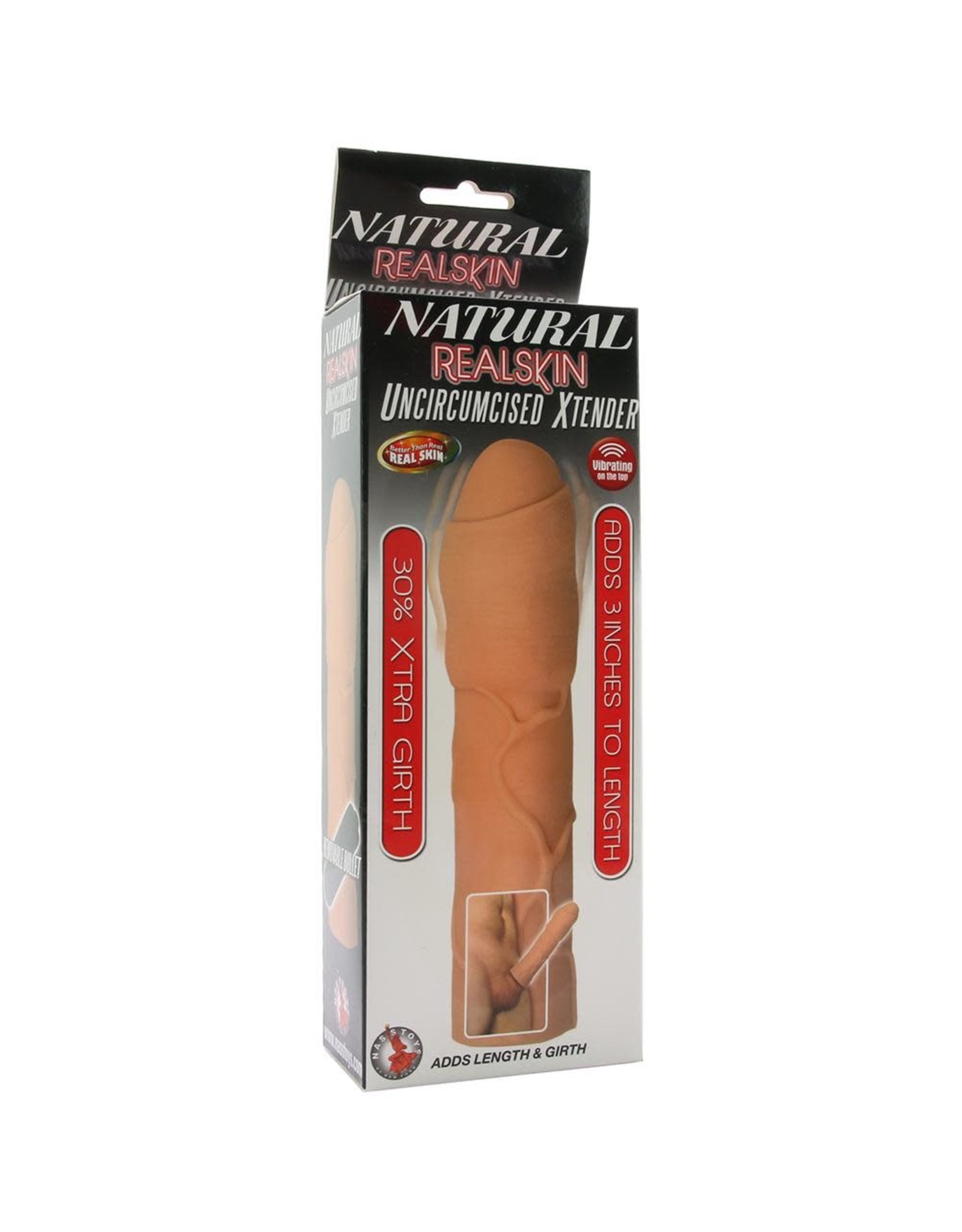 Nasstoys Natural RealSkin Vibrating Uncircumcised Xtender Extension