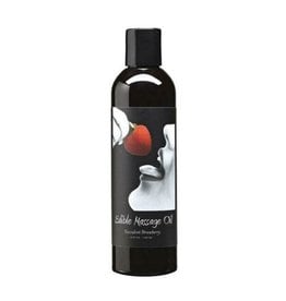 EARTHLY BODY Edible Massage Oil 8 oz Strawberry