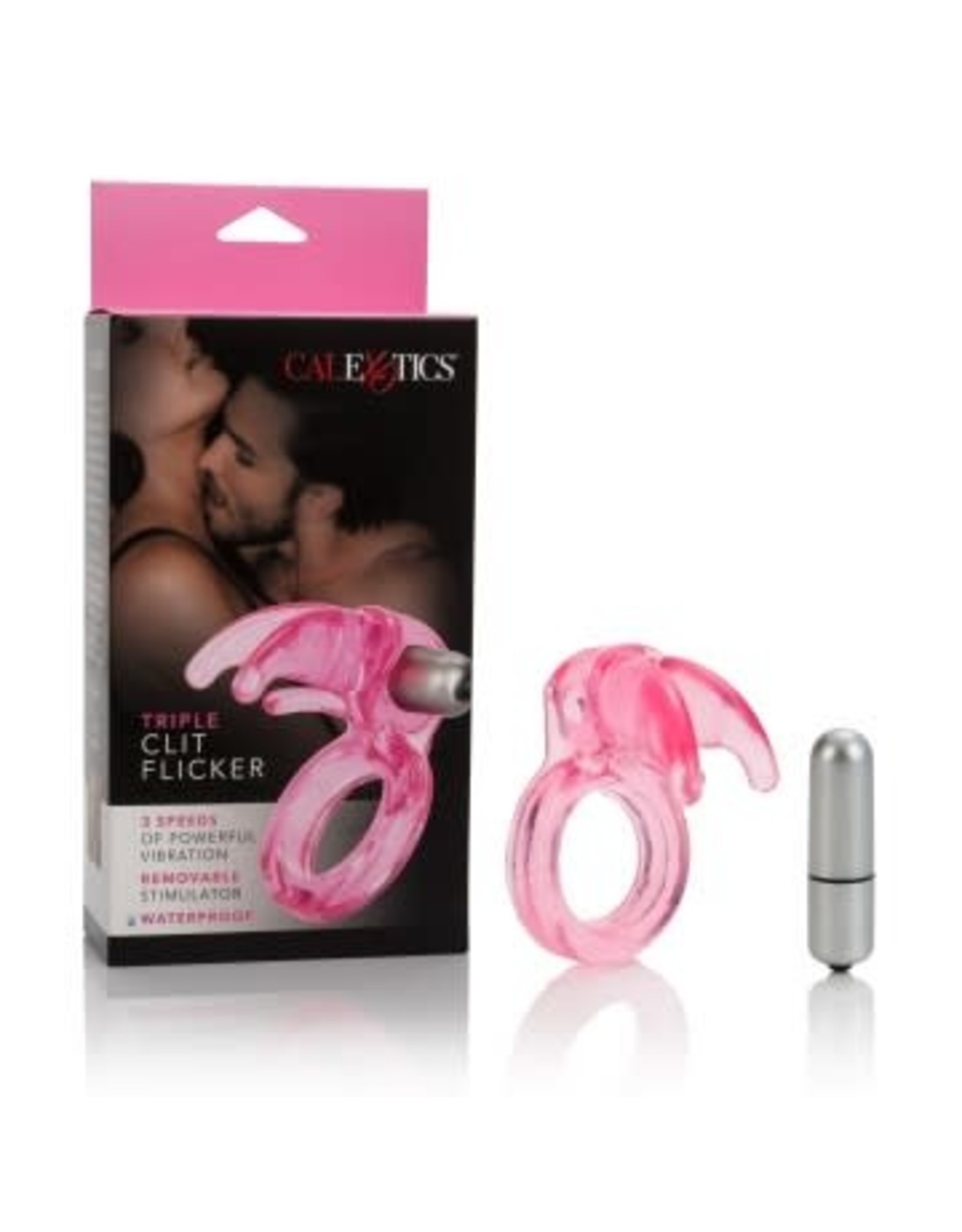 Triple Clit Flicker Cock Ring