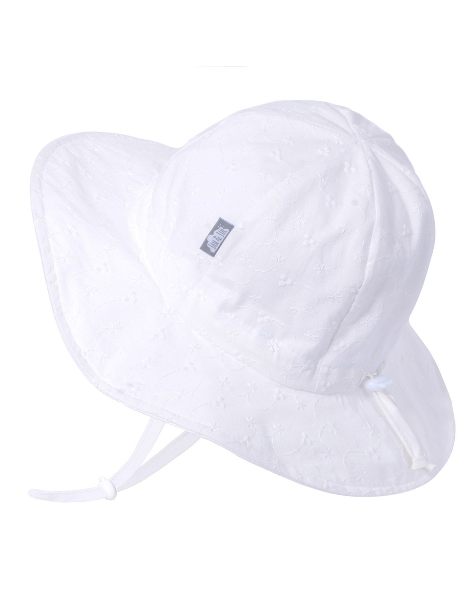 Cotton Floppy Hat - White Eyelet
