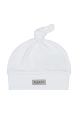 Juddlies Organic Hat - White/Grey 0-3m