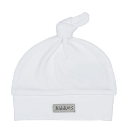 Juddlies Organic Hat - White/Grey 0-3m