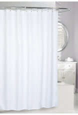 Billow Matelasse Fabric Shower Curtain - White
