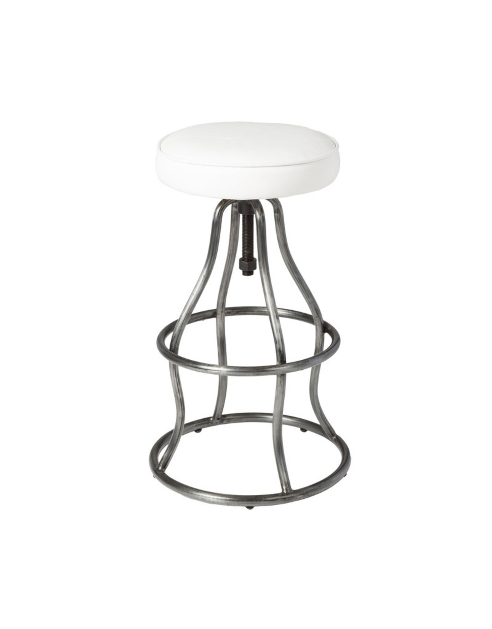 Bowie Bar Stool - White Leather