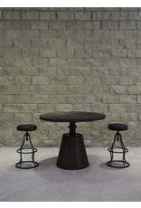 Bowie Bar Stool - Distressed Black Leather