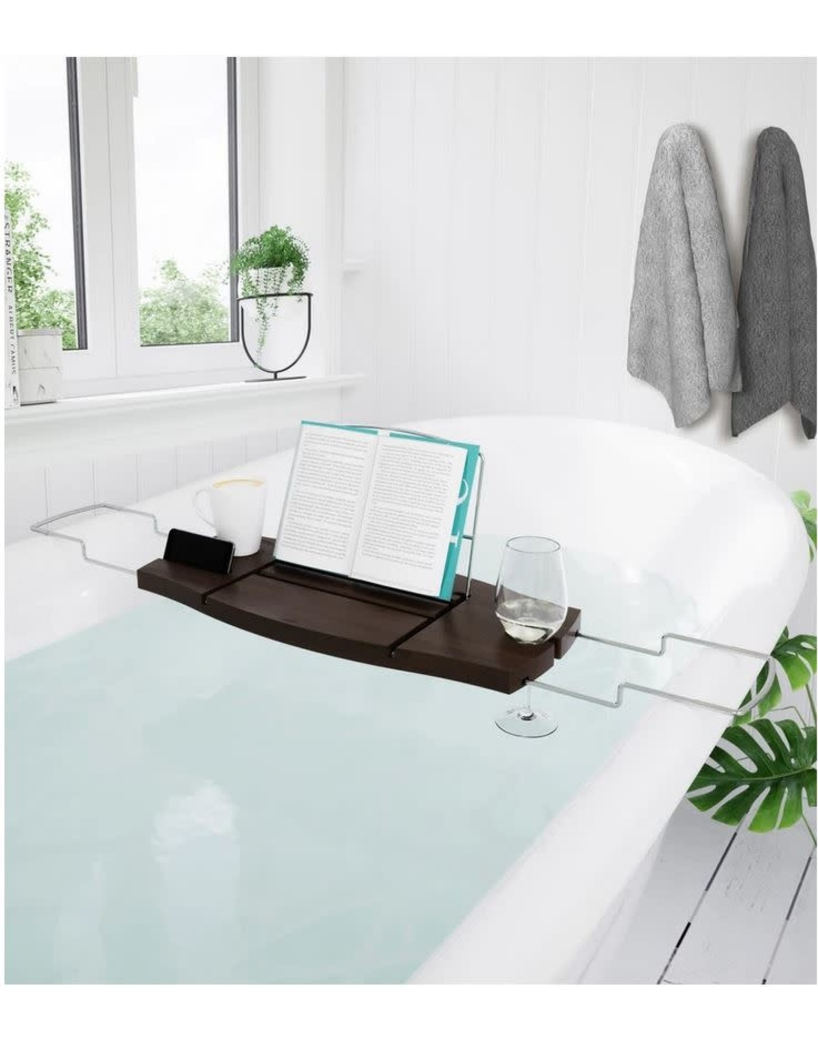 aquala bathtub caddy, walnut