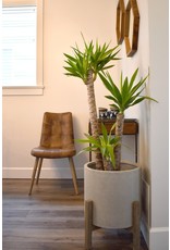 Patio Round Standing Pot - Natural