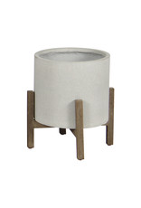 Patio Round Standing Pot - Natural
