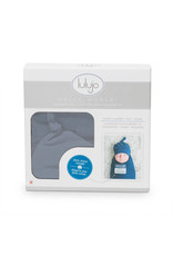 Hello World Blanket & Knotted Hat - Navy