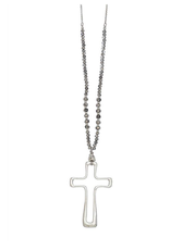 Silver Cross Pendant Necklace