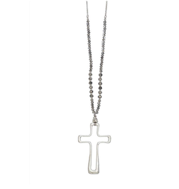 Silver Cross Pendant Necklace