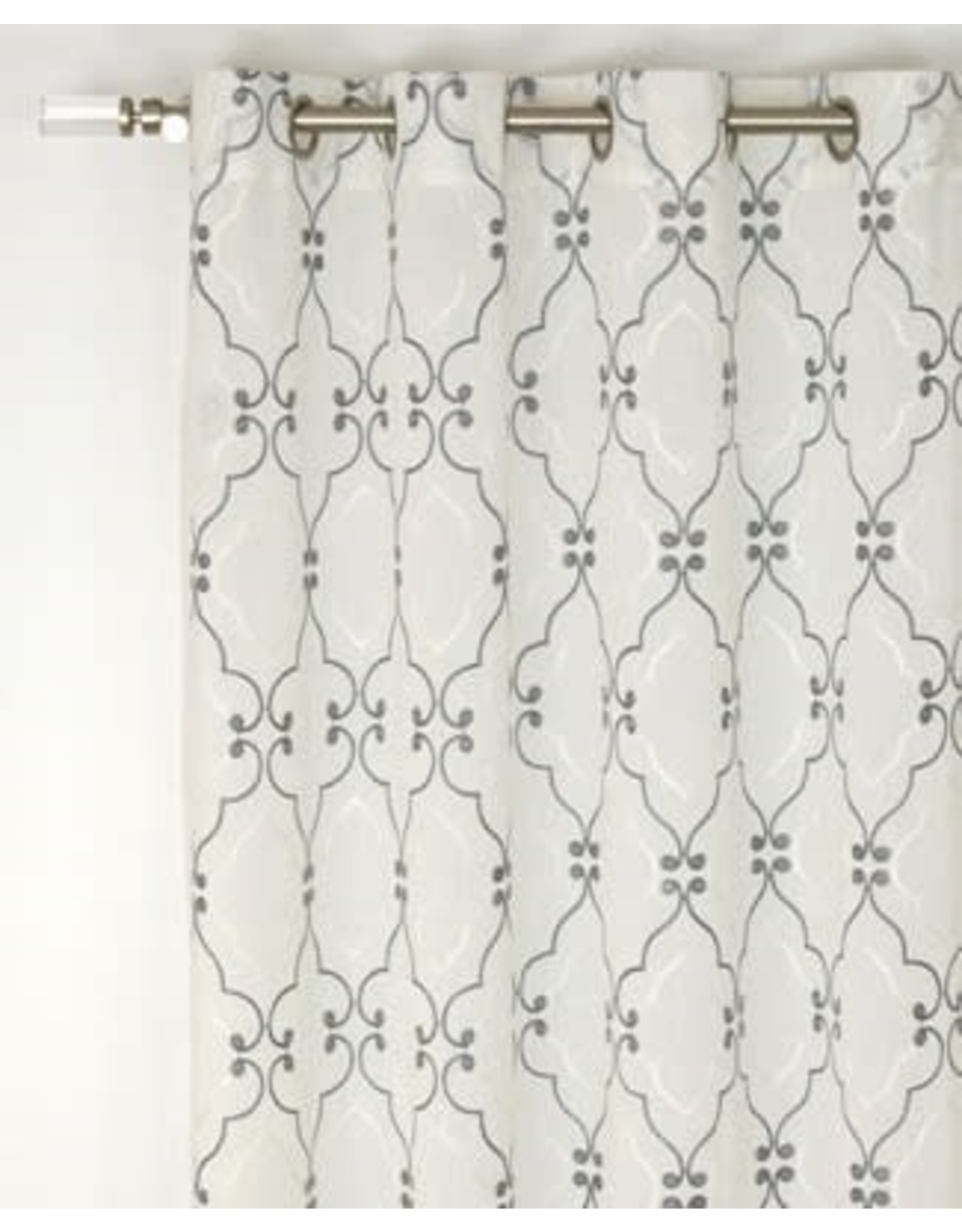 Palermo Grommet Panel - White with Grey