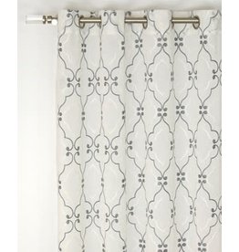 Palermo Grommet Panel - White with Grey