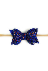 Courtney Headband - Blue Glitter Bow