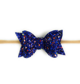 Courtney Headband - Blue Glitter Bow