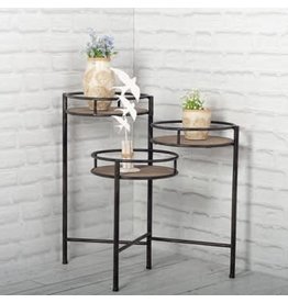 Wood and Metal Plant Stand